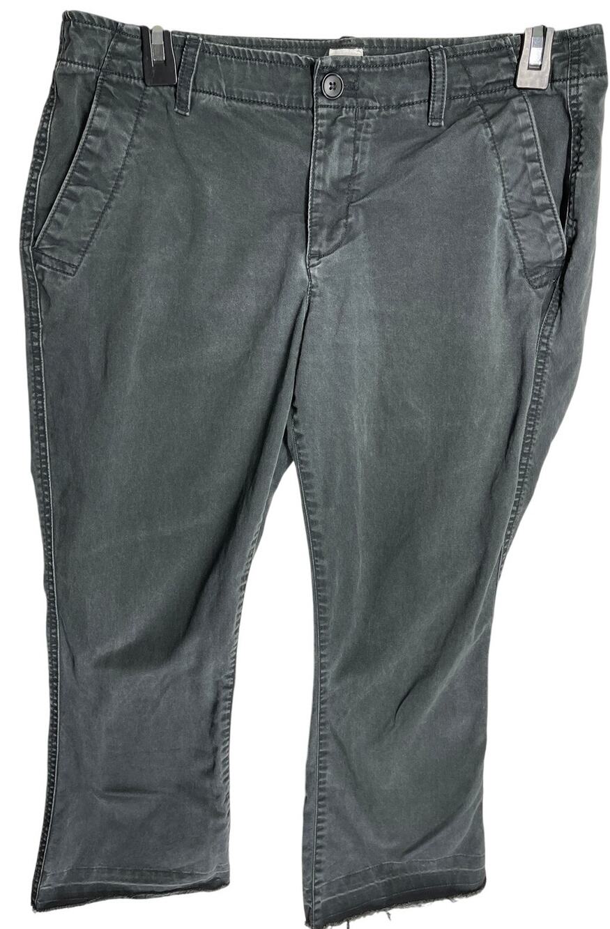 Gap Crop Kick Jeans Womens Size 8 Petite Gray Mid Rise Stretch Cotton Blend